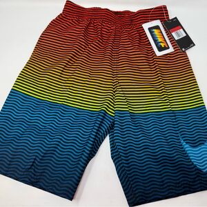 NWT Nike Board shorts Boys'  Stripe Swim Shorts Size: L  Multicolor